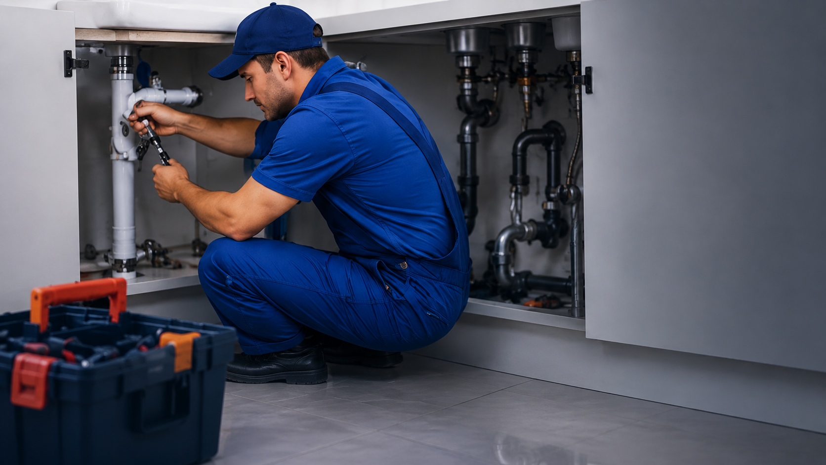 Trusted plumber in Puchong repairing bathroom pipes
